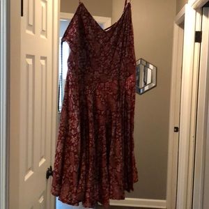Red paisley dress